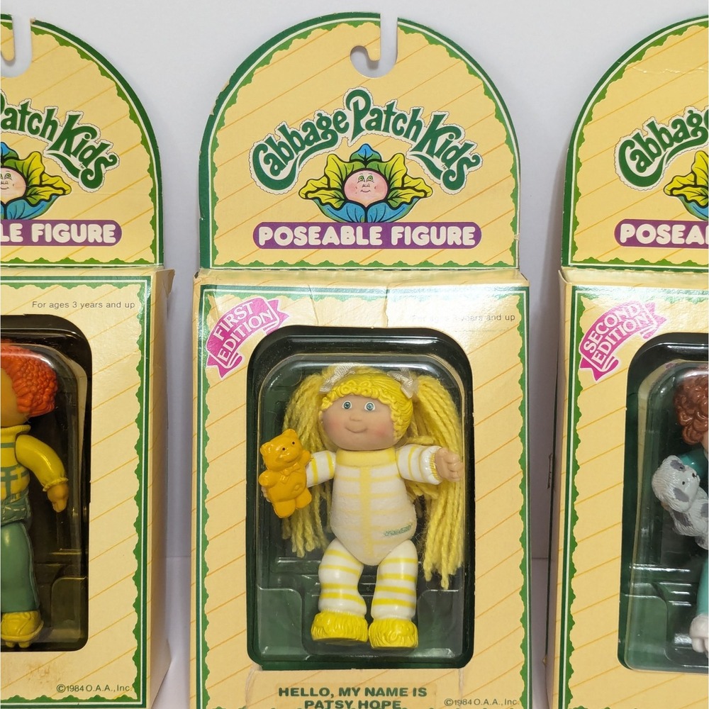 Lot Of 3 Cabbage Patch Kids Poseable Figures 1984 Vintage Original Boxes - Picture 3 of 12